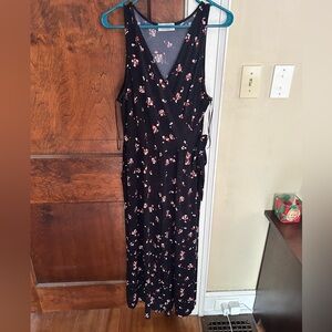 Navy Floral Print Jumpsuit